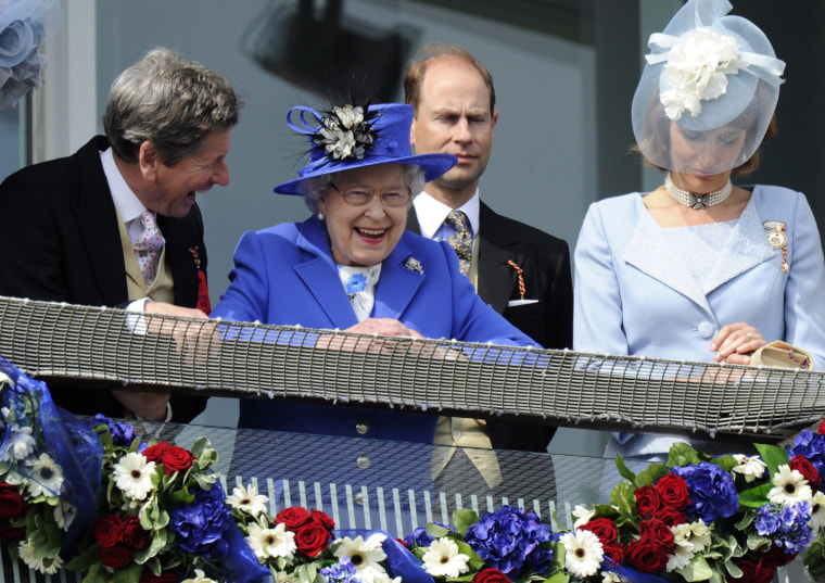 Image: Queen Elizabeth II at the Epsom Derby